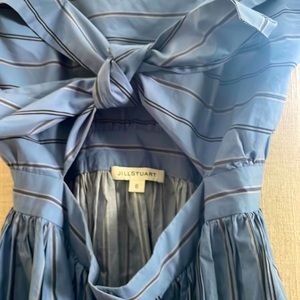 Jill Stuart Nikki Blue Stripe Ready to Wear Dress Size 6 (w/pockets)